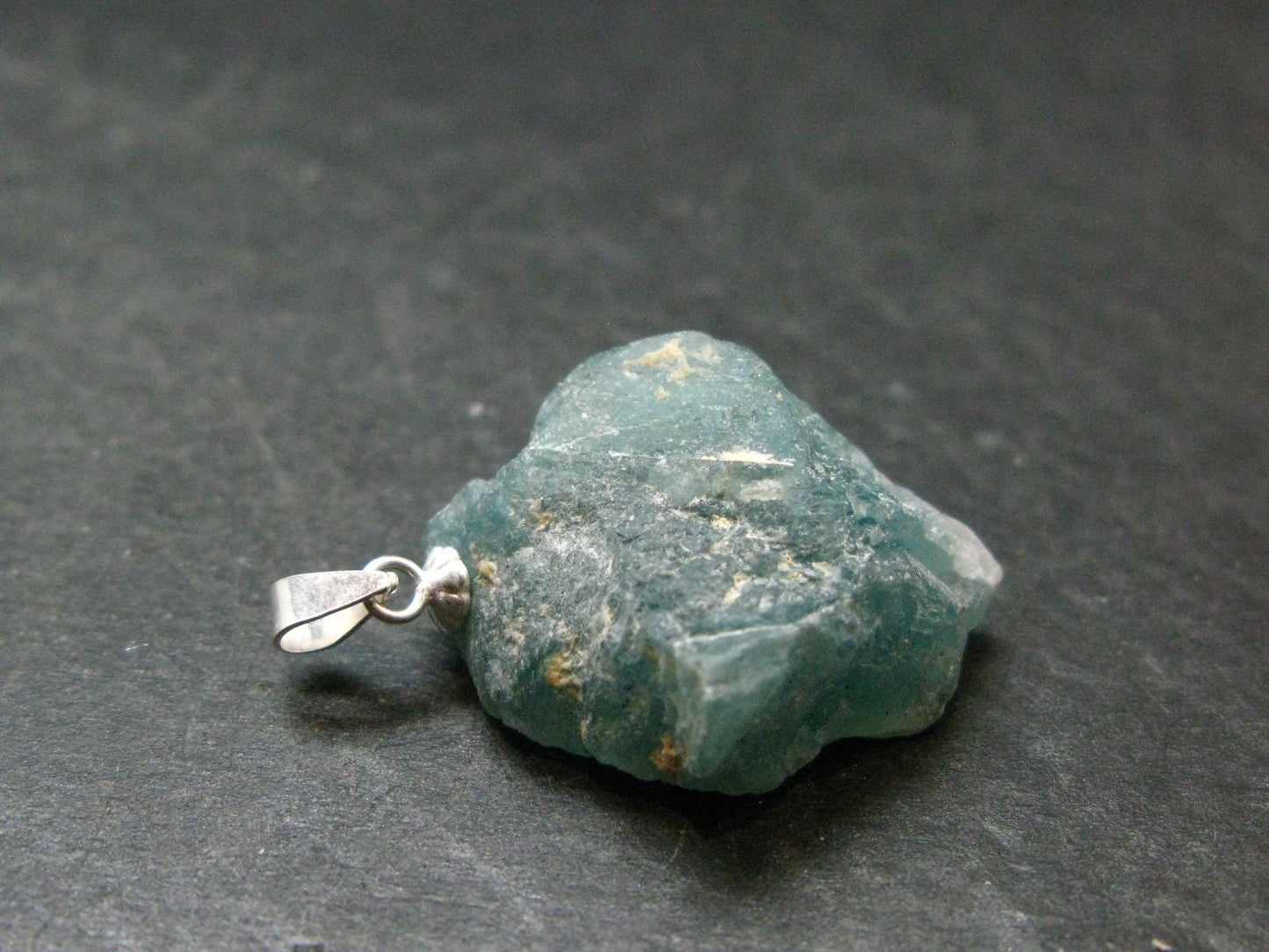 Grandidierite Silver Pendant From Madagascar - 1.2" - 6.14 Grams