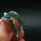 Gem Emerald Faceted Silver Earrings From Colombia - 5.95 Grams Total