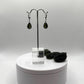 Elegant Teardrop Moldavite Earrings - Weight 3.23 Grams