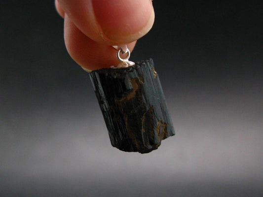 Ilvaite Crystal Silver Pendant From China - 1.0" - 4.75 Grams