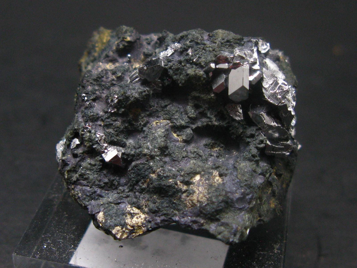 Sperrylite Crystals On Matrix From Norilsk Russia - 1.5" - 10+ Crystals