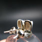Hessonite Garnet Silver Stud Earrings From Canada - 0.6" - 1.55 Grams