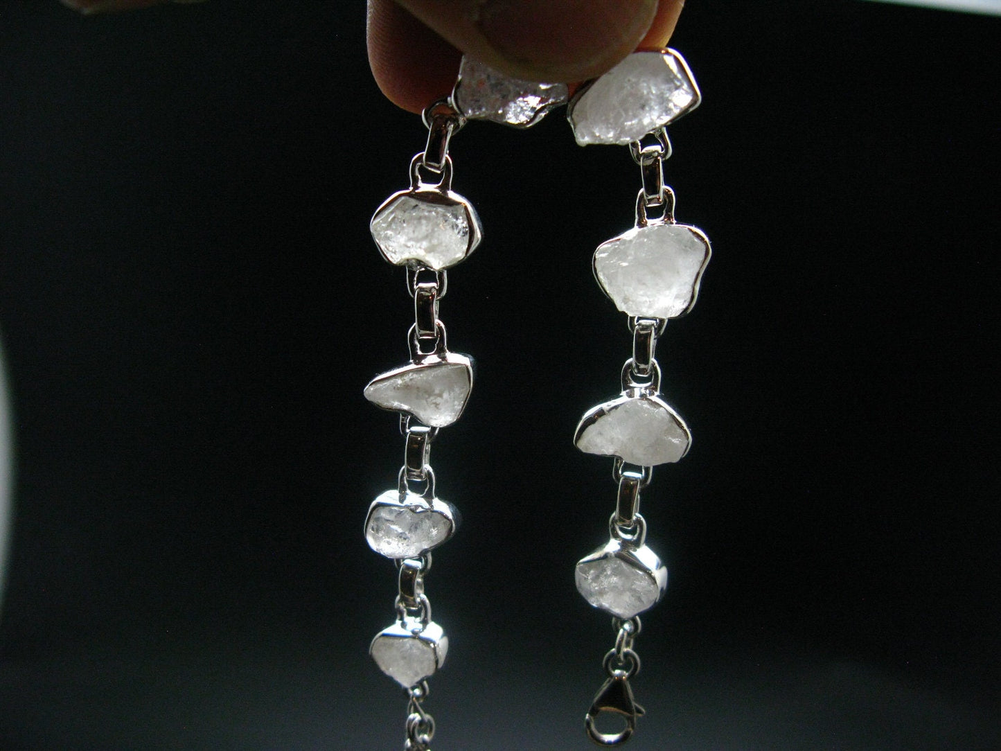 Phenakite Phenacite Silver Bracelet From Brazil- 7" - 14.0 Grams