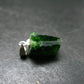 Green Chrome Diopside 925 Silver Pendant from Russia - 0.7" - 1.64 Grams