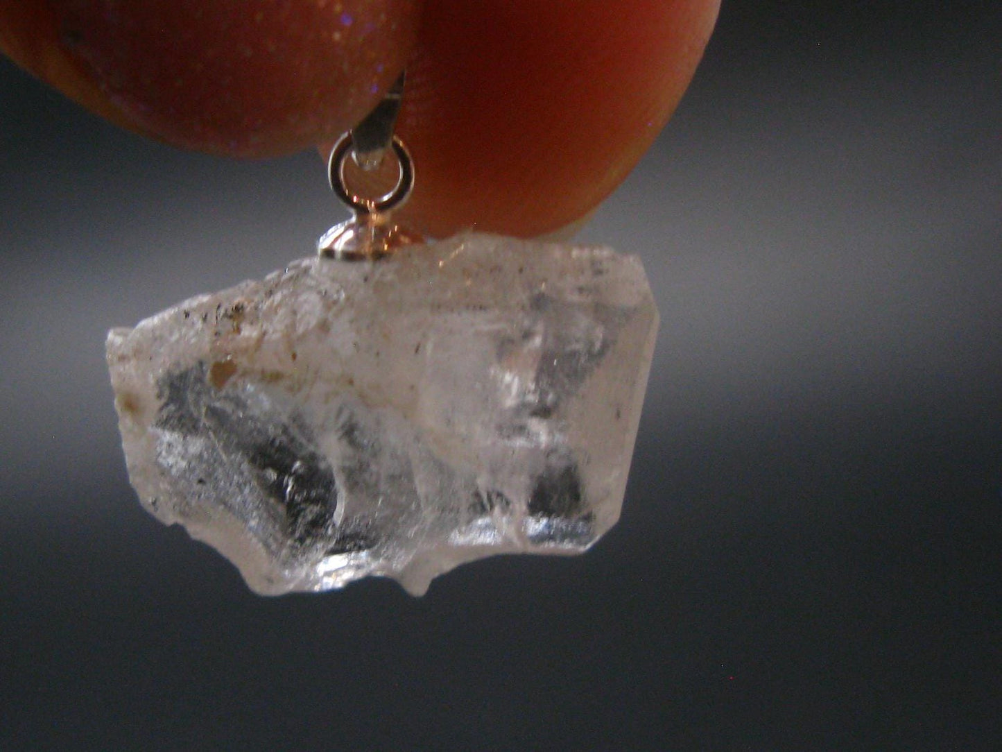 Gemmy Phenakite Phenacite Crystal Silver Pendant from Ukraine - 2.36 Grams - 0.7"