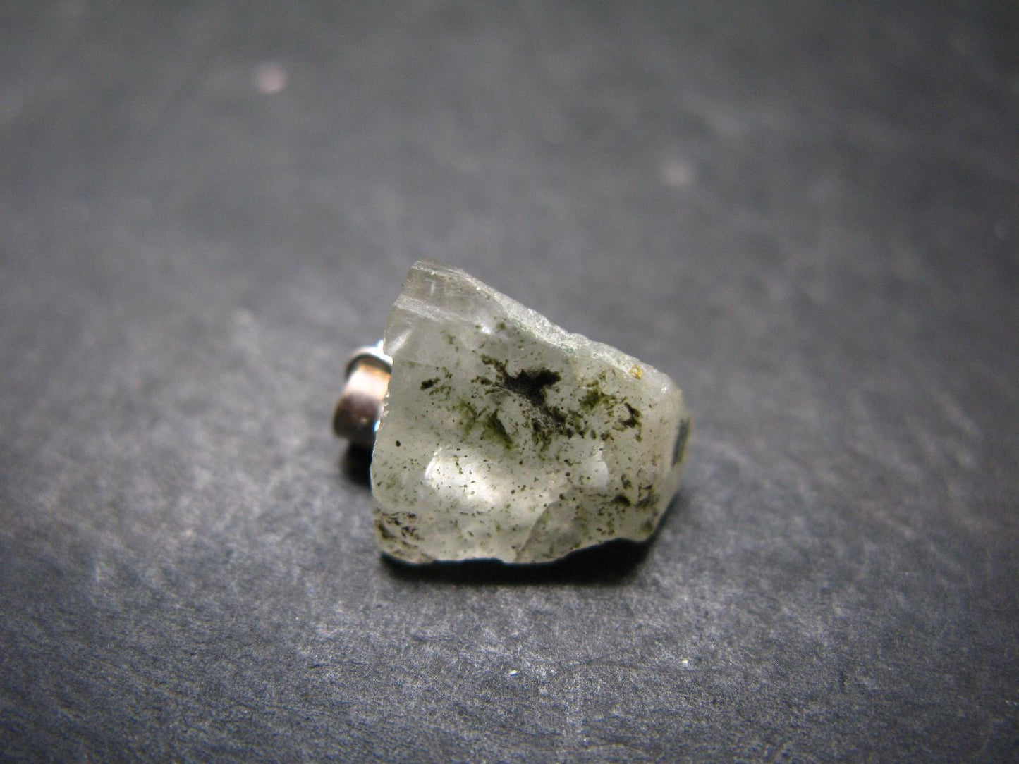 Phenakite Phenacite Crystal Silver Pendant From Russia - 0.7" - 1.72 Grams