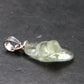 Green Herderite Tumbled Stone Silver Pendant From Pakistan - 0.7" - 1.0 Grams