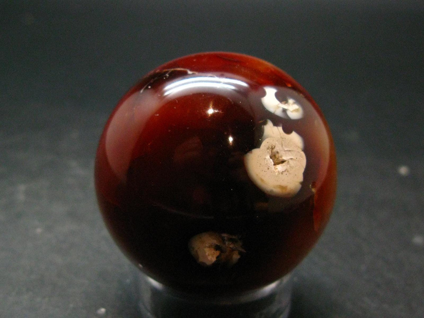 Carnelian Agate Sphere Ball From Madagascar - 1.8" - 132.46 Grams