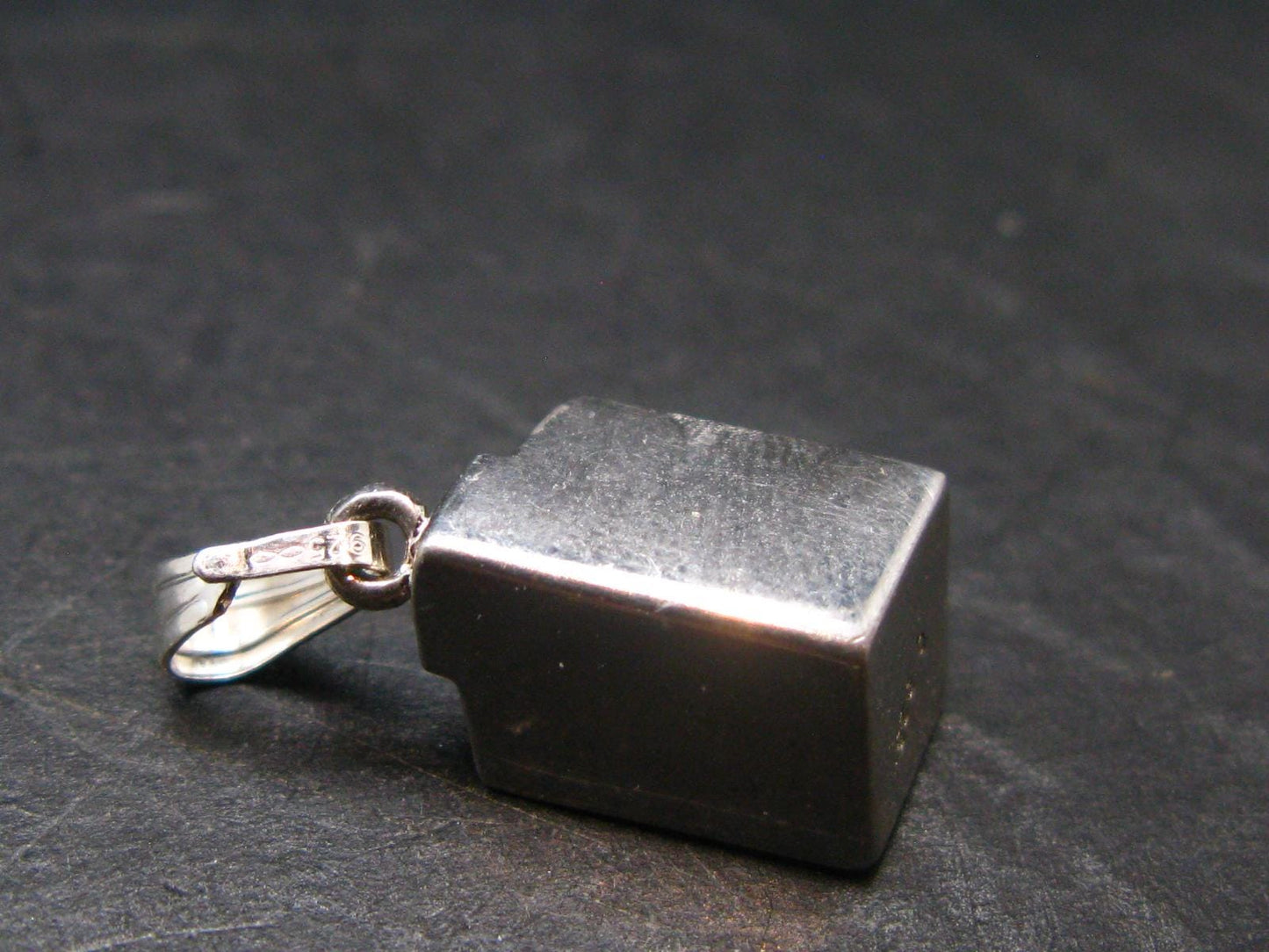 Rhodochrosite Sterling Silver Pendant From Alma Colorado - 0.8" - 2.75 Grams