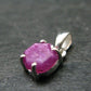 Ruby Crystal Silver Pendant from Africa - 0.6" - 1.23 Grams