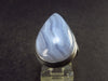 Gem of Ecology!! Natural Soft Blue Lace Agate Holly Agate Silver Ring from Namibia - 7.7 Grams - Size 8
