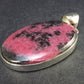 Pink Rhodonite Silver Pendant From Brazil - 2.2" - 23.0 Grams