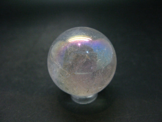 Beautiful Angel Aura Quartz Crystal Sphere Ball From Brazil - 1.4"