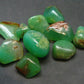 Lot of 10 natural tumbled apple-green Chrysoprase (variety of chalcedony) from Australia
