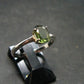 Moldavite Tektite Silver Ring from Czech Republic - Size 7 - 1.71 Grams