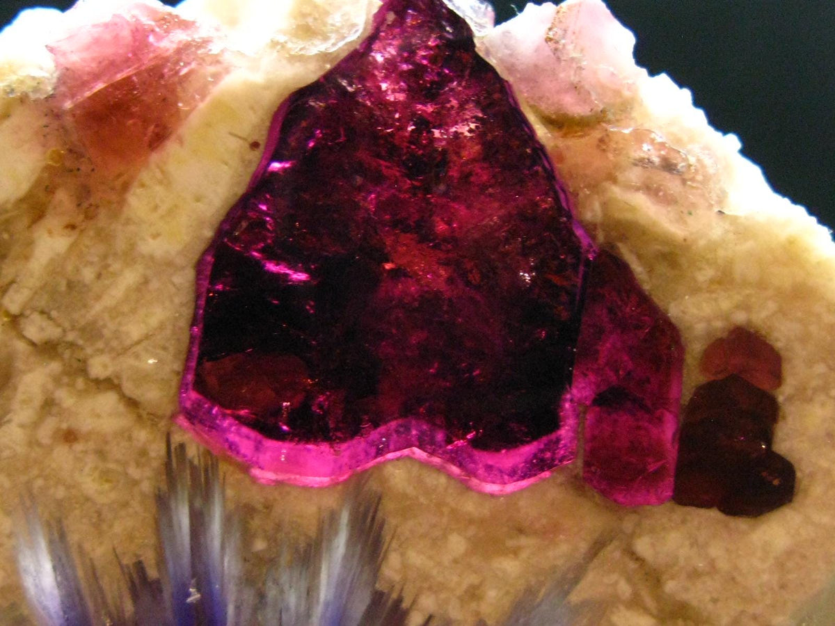 Stunning Tourmaline & Lepidolite in Quartz Slice From Russia - 4.6"