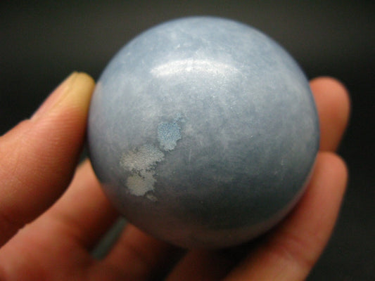 Fine Angelite Angellite Sphere Ball From Peru - 1.8"