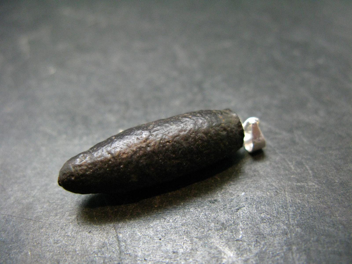 Rare Prophecy Stone Limonite after Pyrite Silver Pendant From Egypt - 1.4" - 5.12 Grams