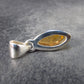 Imperial Topaz Crystal Silver Pendant from Brazil - 0.8" - 2.54 Grams