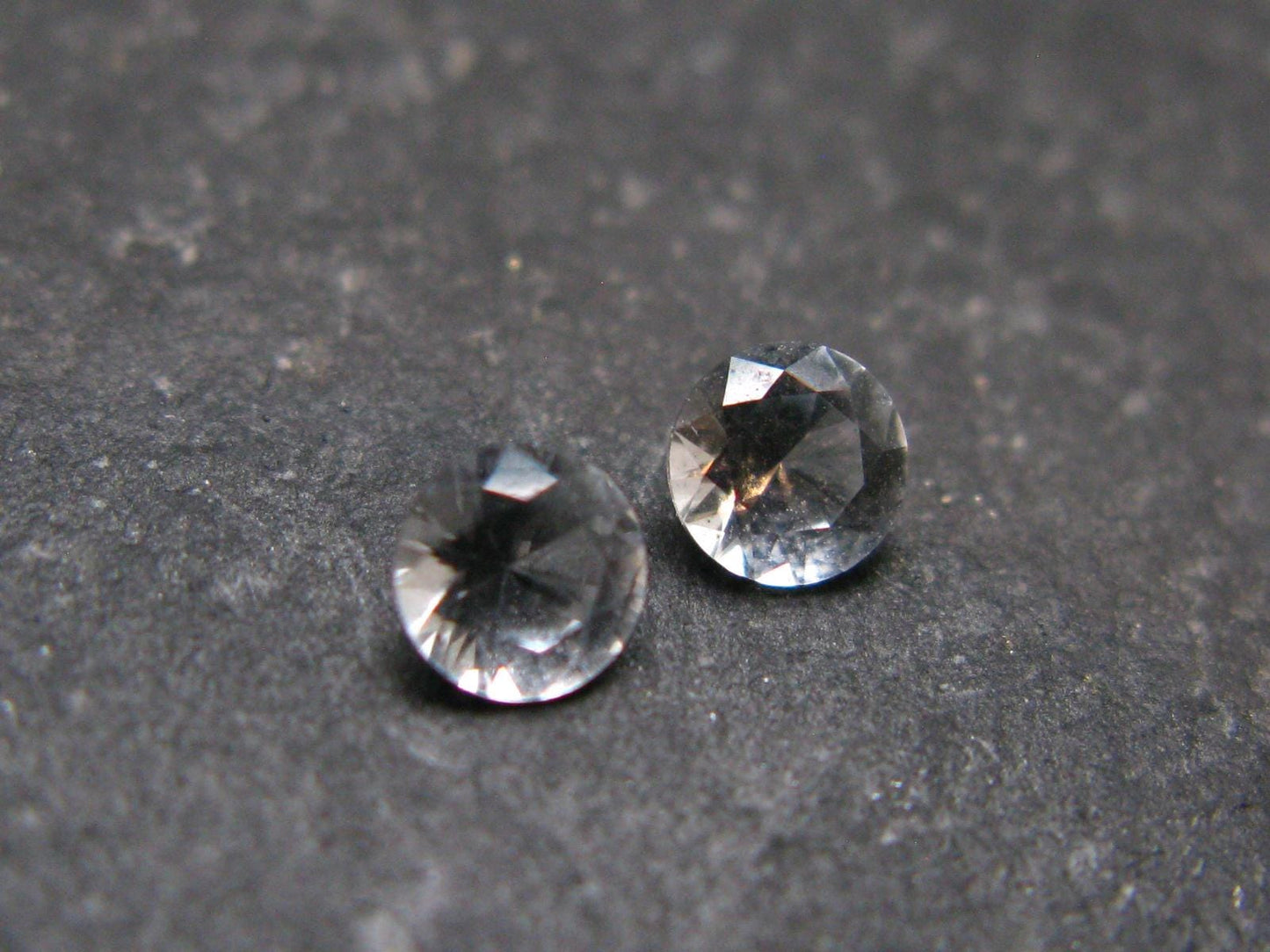 Pair of Gem Phenacite Phenakite Facetted Cut Stones From Russia - 0.45 Carats
