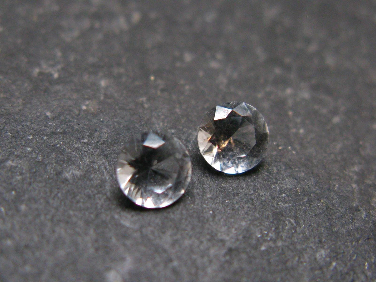 Pair of Gem Phenacite Phenakite Facetted Cut Stones From Russia - 0.45 Carats