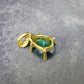 Rare Black Opal Gold Plated Silver Pendant from Australia 0.7" - 1.23 Grams