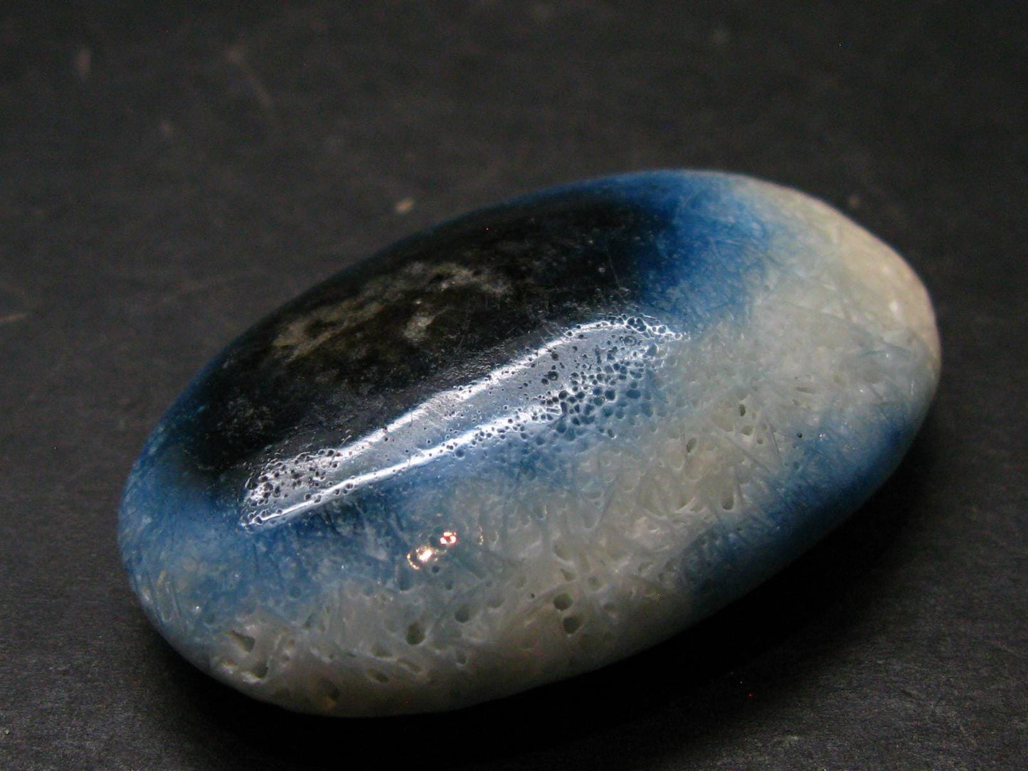 Blue Ice Glacierite Tumbled Stone from Indonesia - 1.9" - 27.62 Grams
