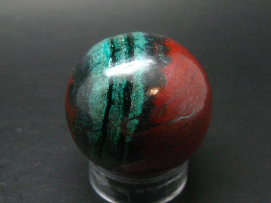 Crimson Cuprite w/ Chrysocola Sphere Ball from Mexico - 1.7" - 146.5 Grams