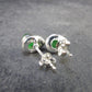 Tsavorite Gem Green Garnet Sterling Silver Earrings from Tanzania - 2.11 Grams