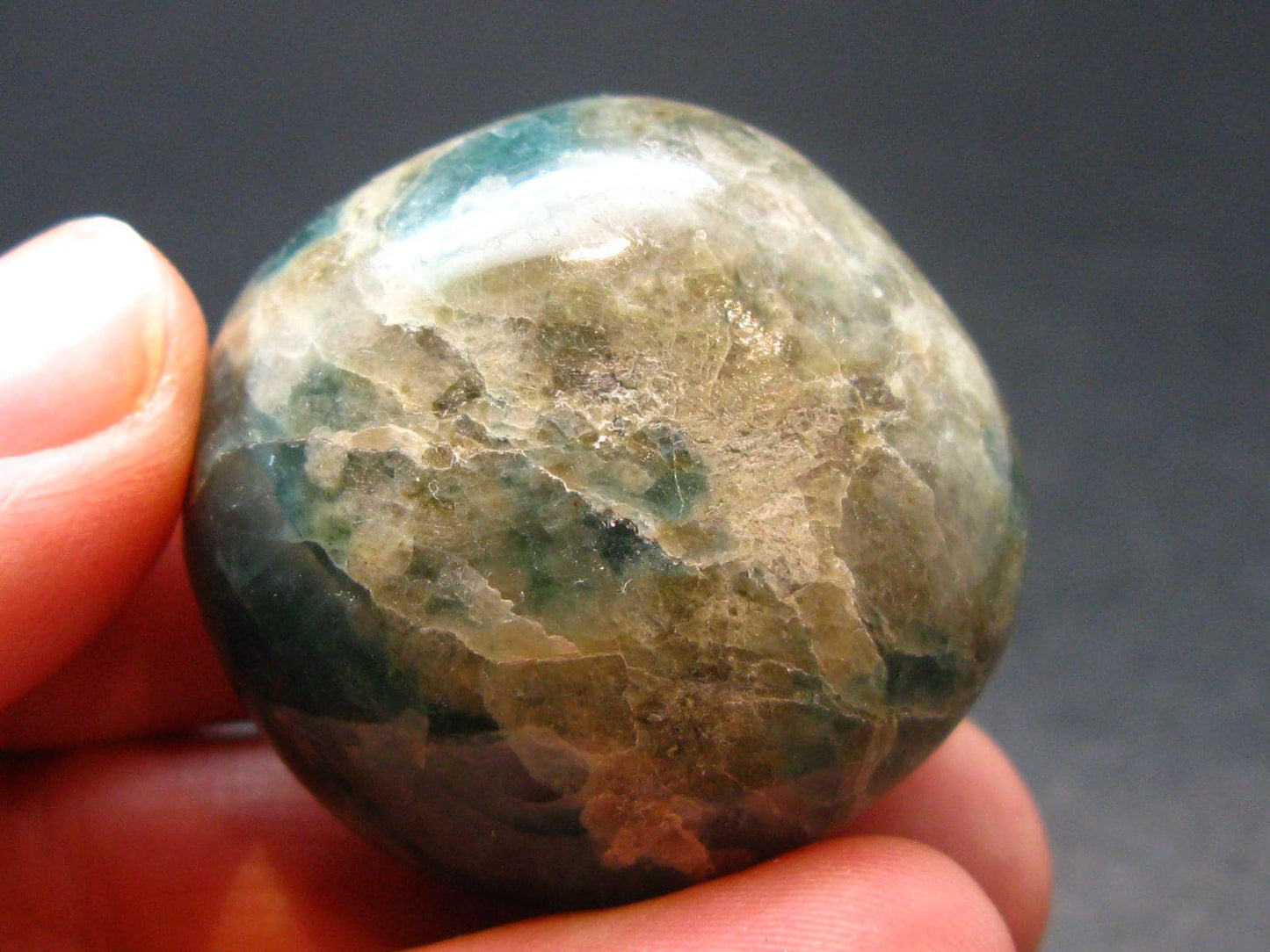 Extremely Rare Tumbled Grandidierite Stone From Madagascar - 1.2" - 191.10 Carats