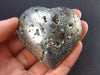 Pyrite Crystallized Carved Heart From Peru - 2.1" - 155.8 Grams