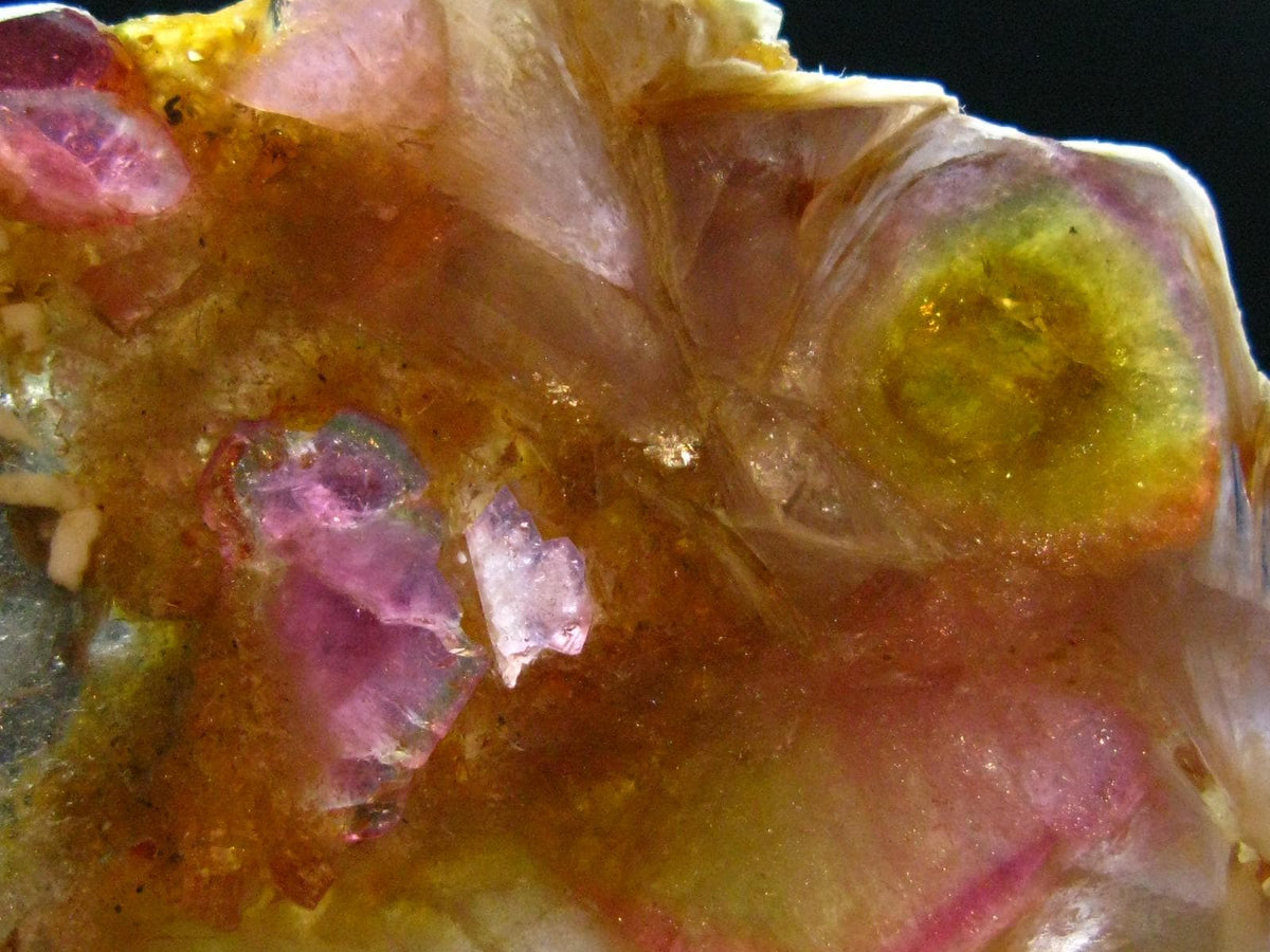Stunning Tourmaline & Lepidolite in Quartz Slice From Russia - 3.3"