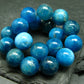 Neon Blue Apatite Genuine Bracelet ~ 7 Inches ~ 10mm Round Beads