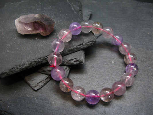 Super 7 Genuine Bracelet ~ 7 Inches ~ 12mm Round Beads