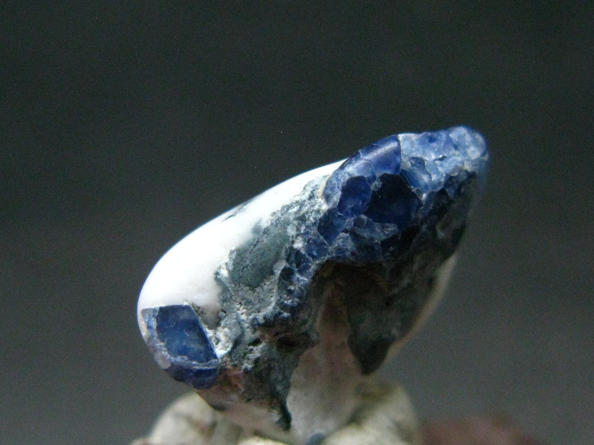 Gem Benitoite & Natrolite Polished Stone From California - 4.65 Carats