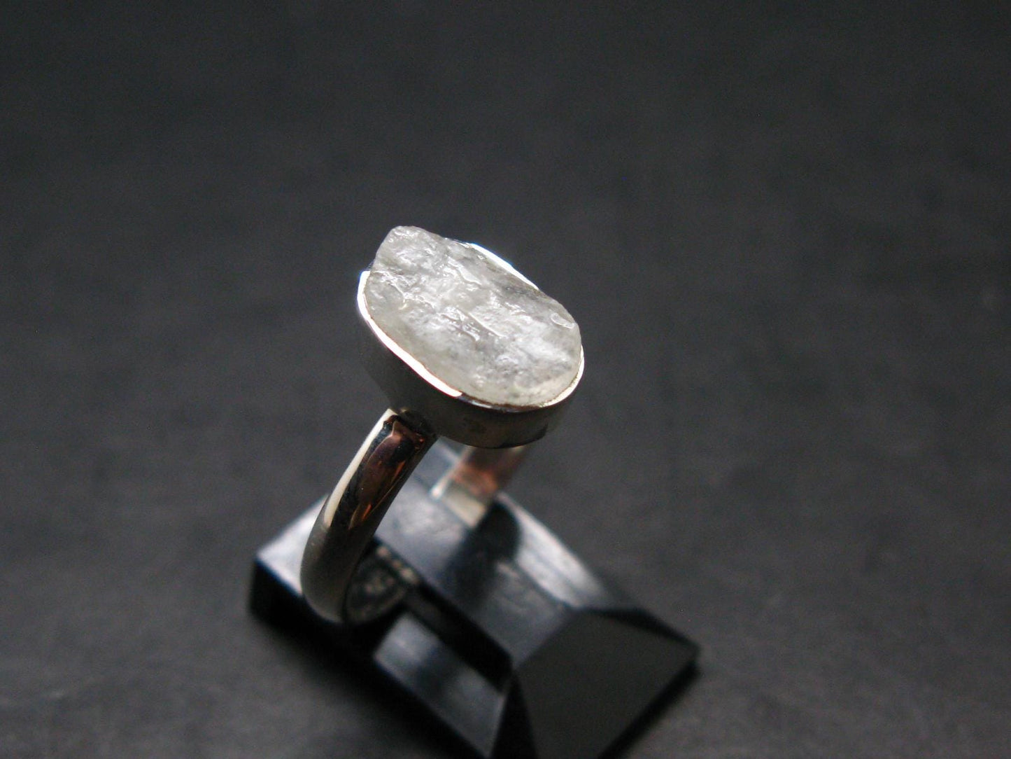 Natrolite Silver Ring From Russia - 2.0 Grams - Size 8