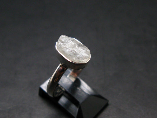Natrolite Silver Ring From Russia - 2.0 Grams - Size 8