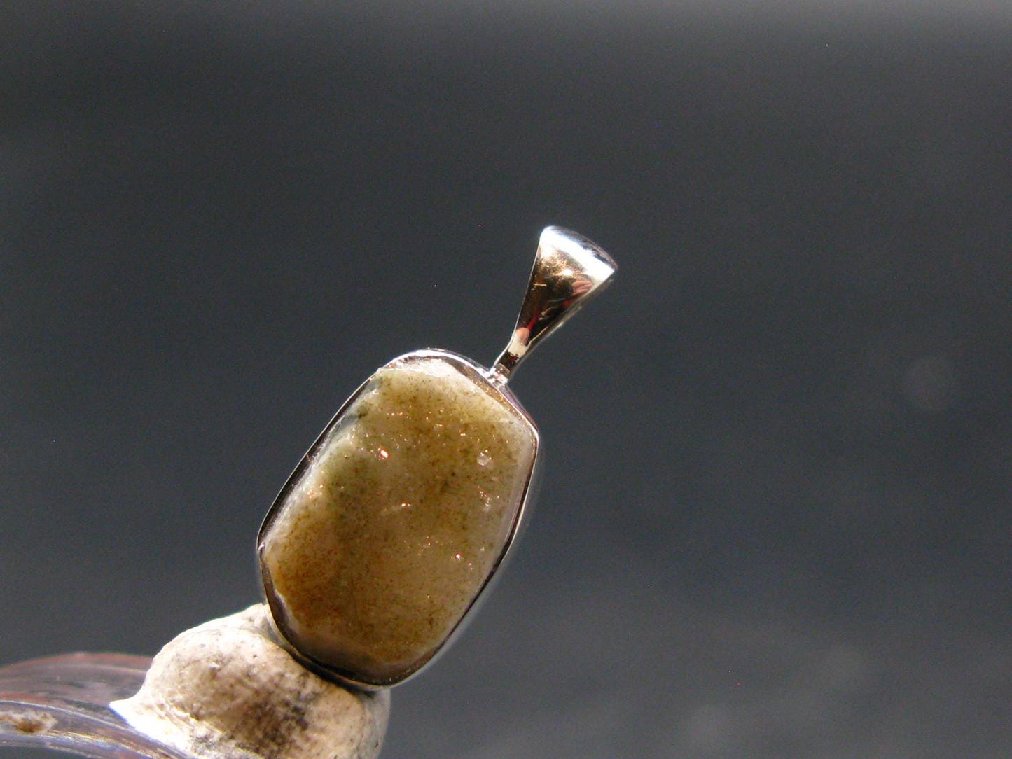 Phenakite Phenacite Silver Pendant from Brazil - 0.7 Inches - 1.25 Grams
