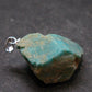 Rare Amazonite Silver Pendant From Russia - 1.1"