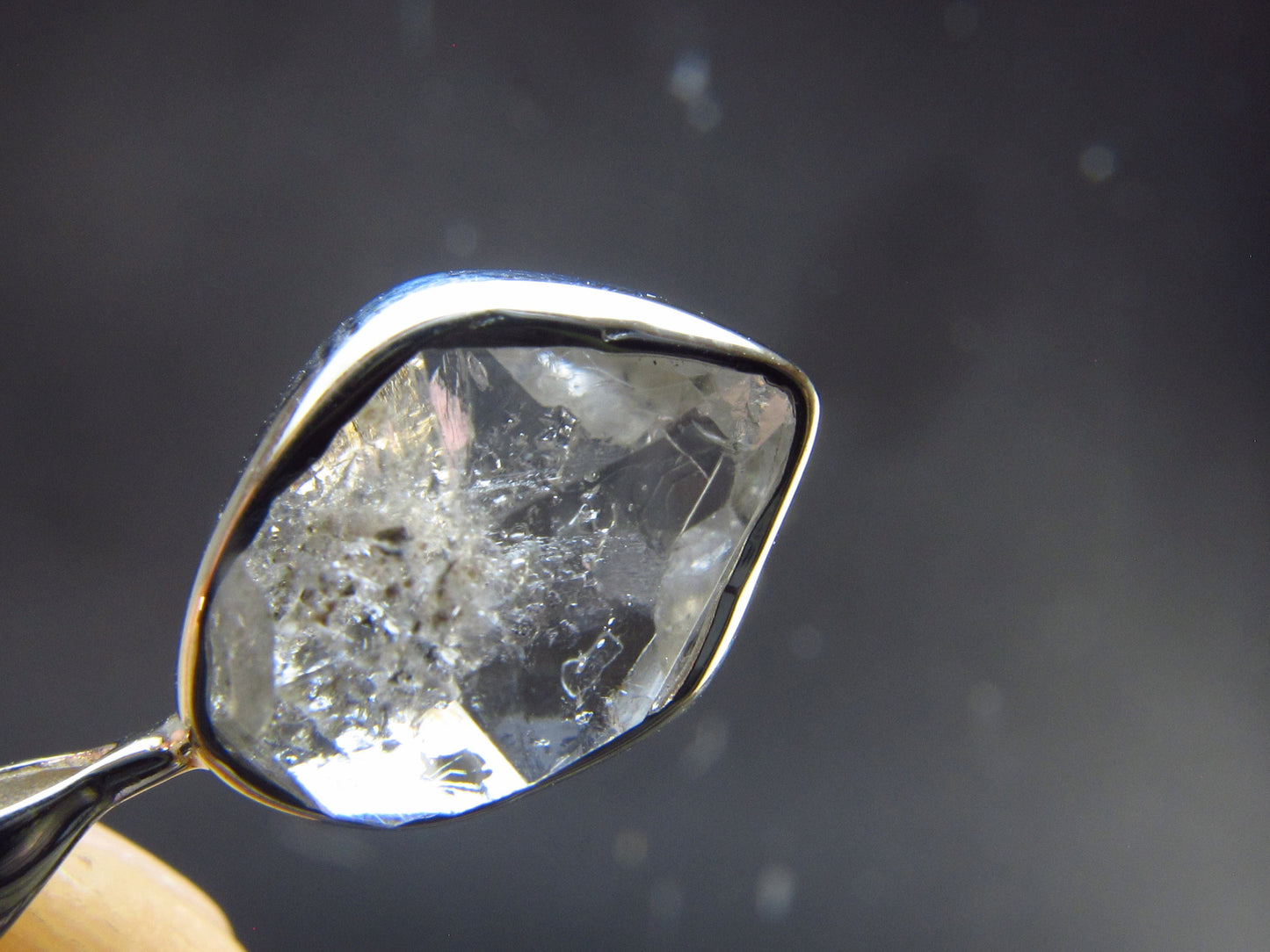 Natural Herkimer Diamond Silver Set From New York - 5.6 Grams