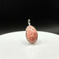 Natural Rhodochrosite Oval Pendant in Sterling Silver | Pink Crystal Necklace Charm| Jewelry Gift