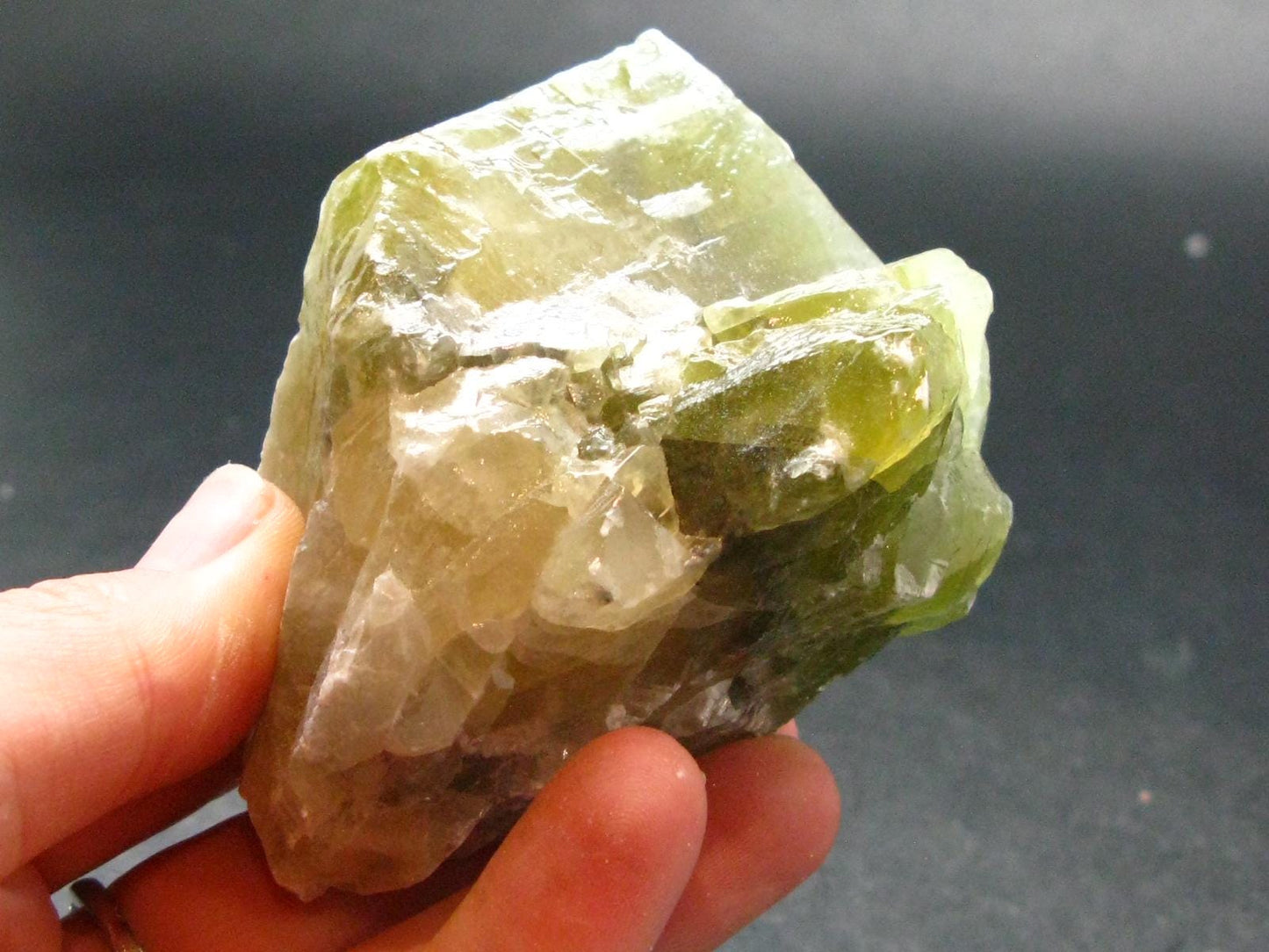 Green Brownish Calcite Crystal from Mexico - 190.15 Grams - 2.9"