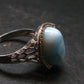 Larimar AAA Quality Sterling Silver Ring - Size 8.25 - 4.67 Grams
