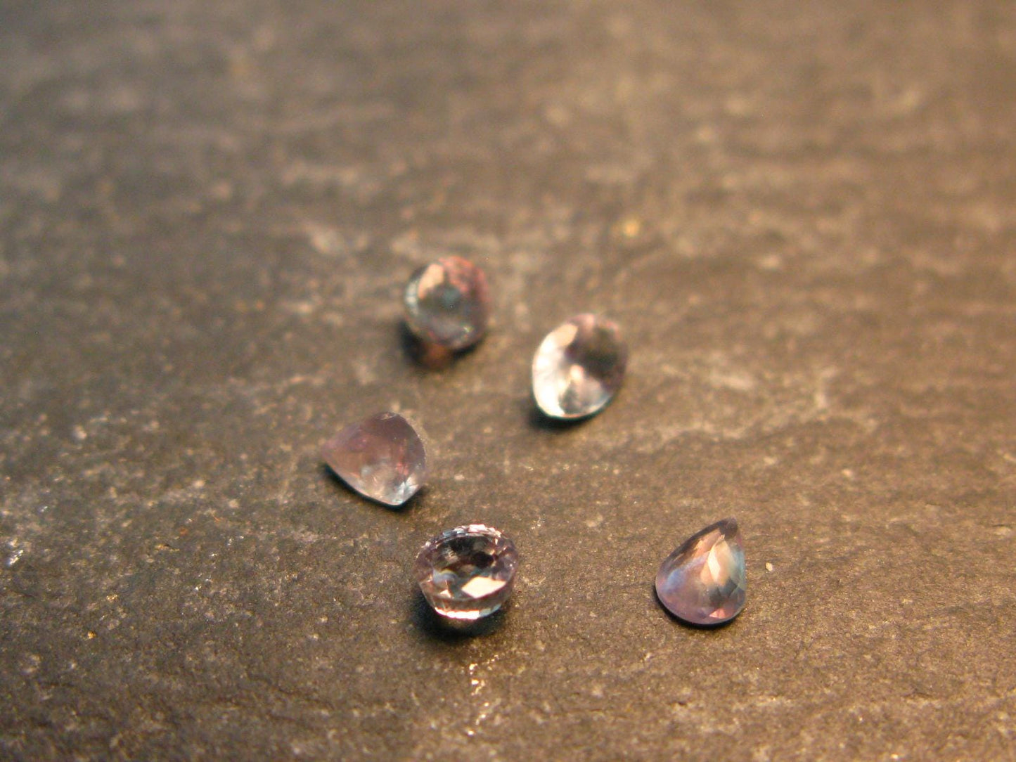 Lot of 5 Alexandrite Chrysoberyl Cut Facetted Gems From Russia - 0.97 Carats Combined