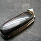 Tumbled Hypersthene Silver Pendant From Canada - 1.6"