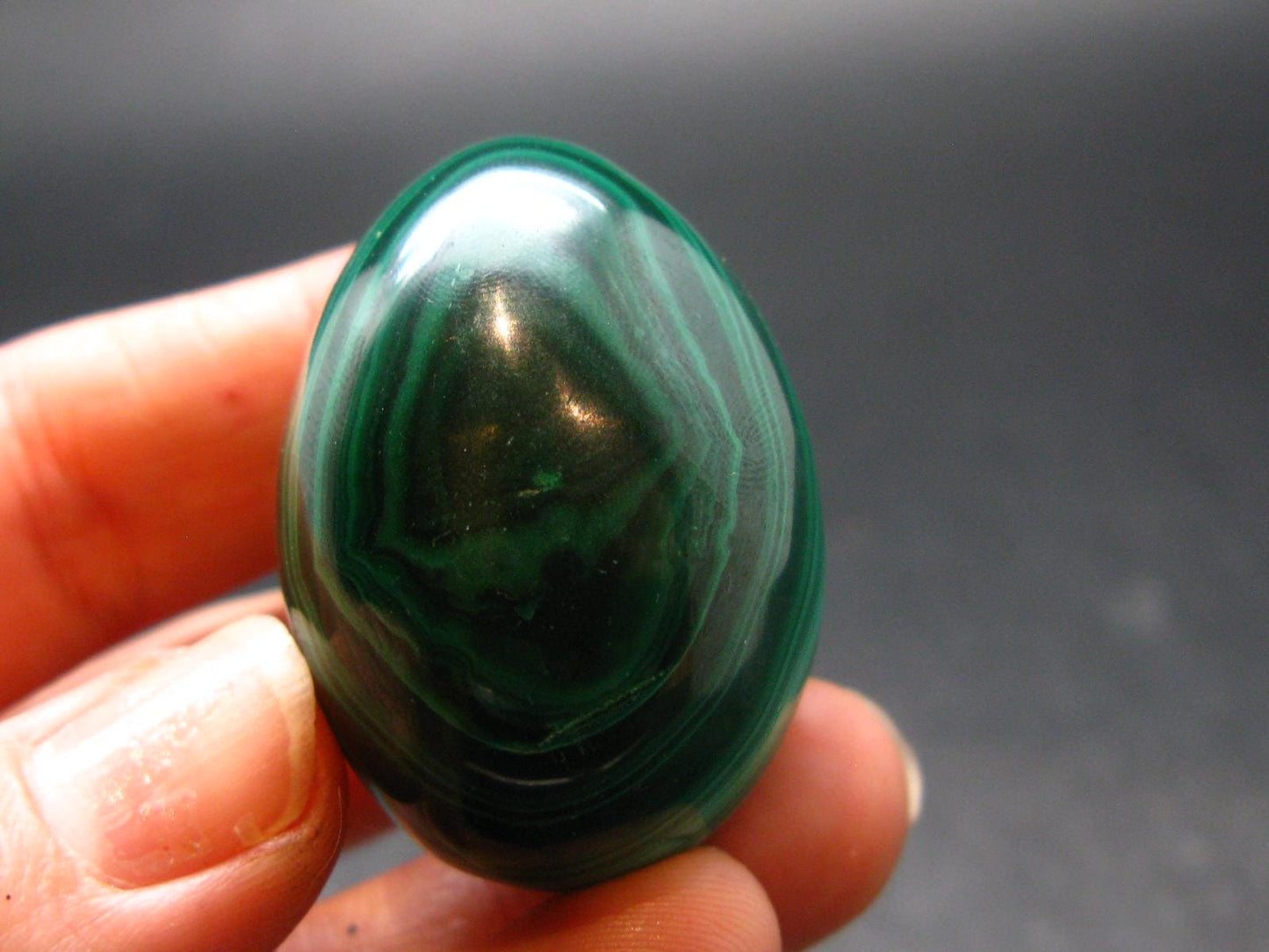 Malachite Egg Carving From Congo - 1.4" - 51.81 Grams
