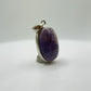 Tiffany Stone Pendant Purple Opal Fluorite Gemstone Silver Necklace Rare Natural Stone Jewelry Gift