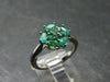 Emerald Faceted Silver Ring from Colombia - 2.94 Grams Total - Size 6
