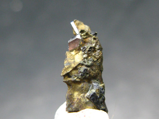 Sperrylite Crystal On Matrix From Russia - 0.7" - 3mm Crystal