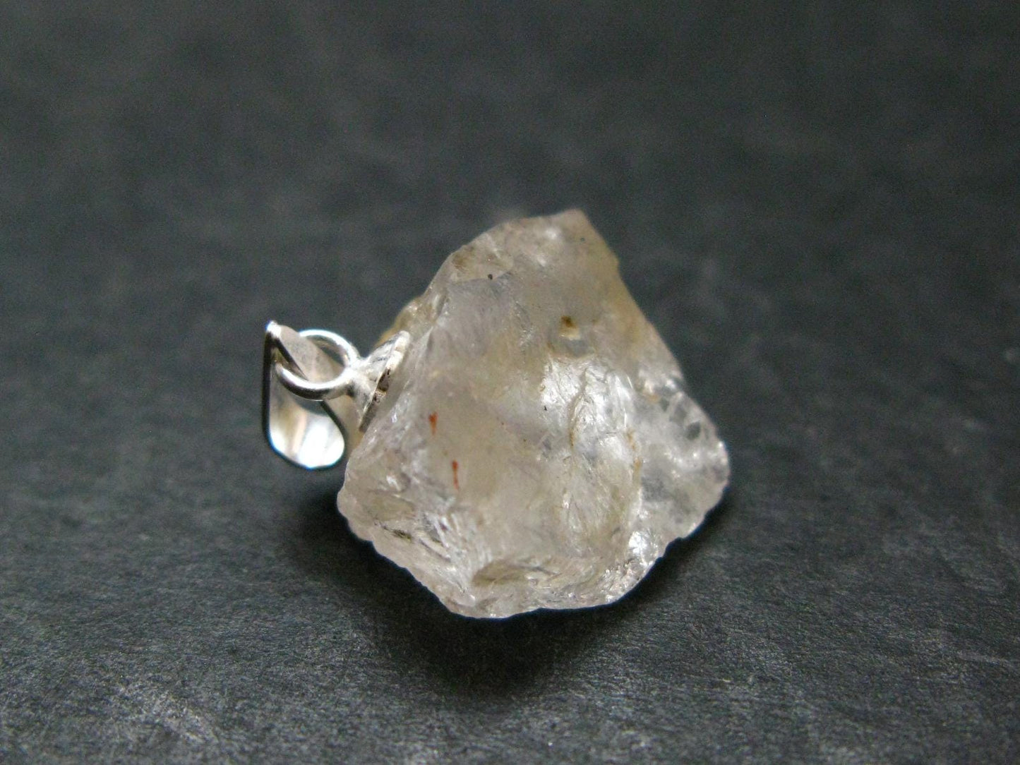 Phenakite Phenacite Crystal Silver Pendant From Russia - 0.8" - 2.22 Grams